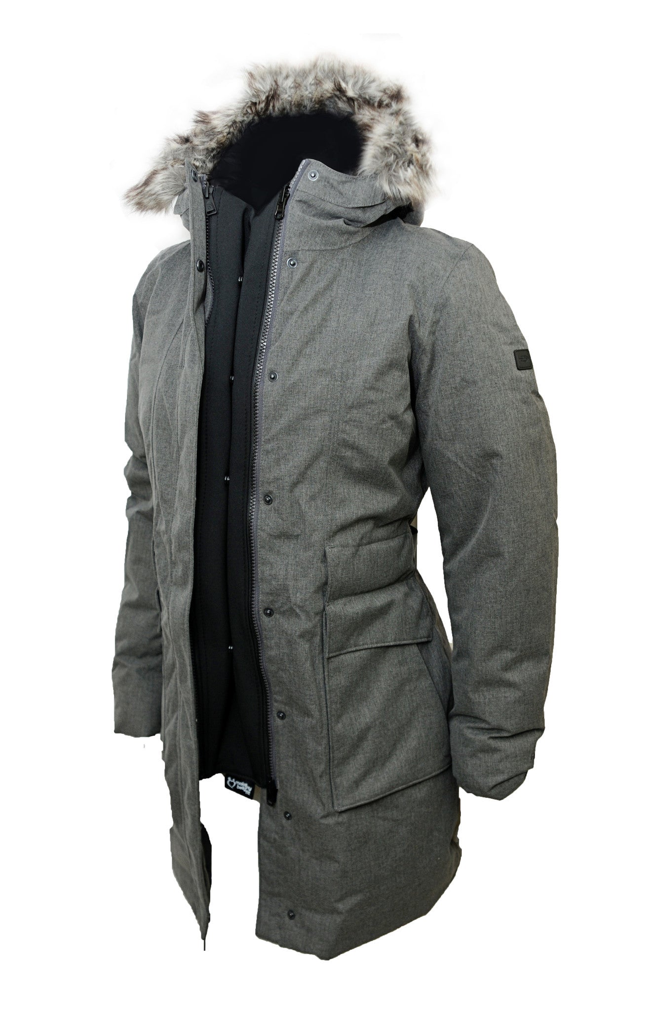 MakeMyBellyFit Maternity Jacket Extender - Pregnancy Belly Expansion Panel for Coats & Jackets (Universal Zipper Compatibility) - Perfect for Cold Weather & Outdoor Activities
