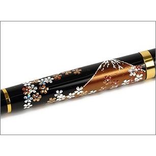 Premium Yamanaka Lacquerware Fountain Pen - Handcrafted Maki-e Urushi Lacquer with Mt.Fuji & Cherry Blossom Design - Luxury Writing Instrument for Gifts, Collectors & Calligraphy Enthusiasts