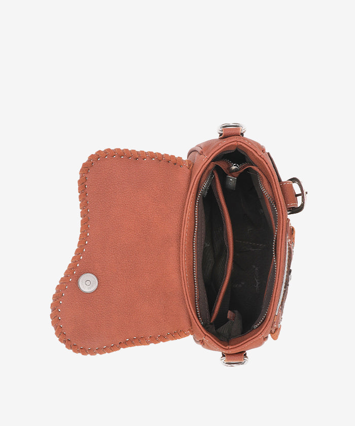 Trinity Ranch Genuine Hair-On Cowhide Crossbody Saddle Purse - Western Style Leather Handbag for Women, Perfect for Rodeo, Country Concerts & Cowgirl Fashion