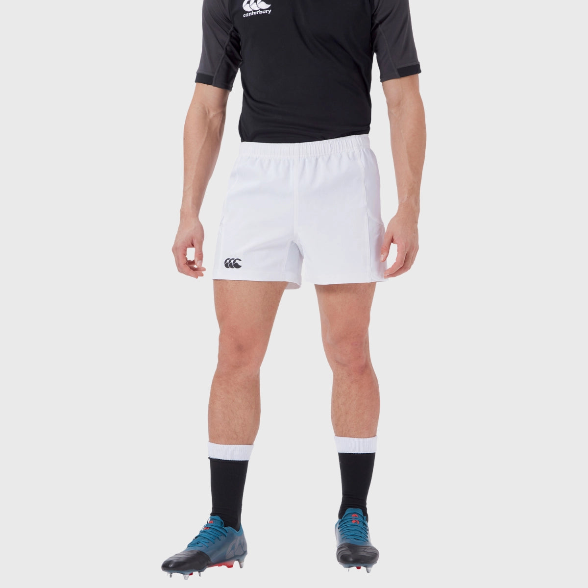 Canterbury Men's Advantage Rugby Shorts 2.0 - Breathable White Rugby Shorts for Training & Matches | Durable Performance Sportswear