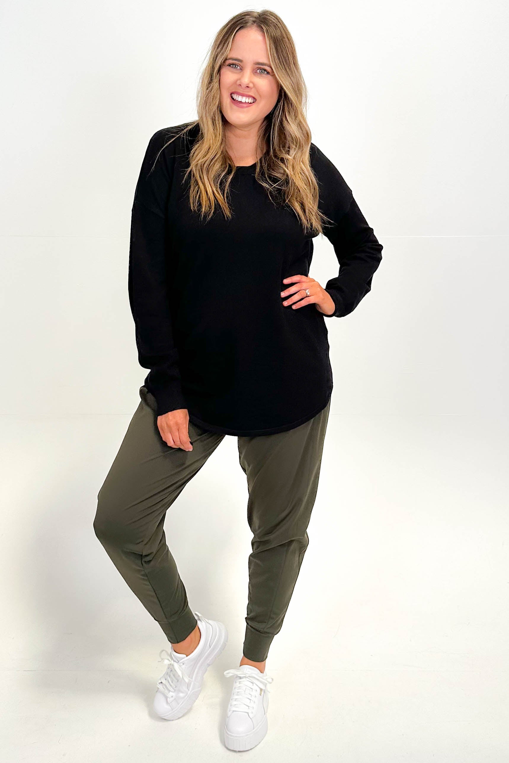 Betty Basics Sophie Knit Jumper Sweater for Women - Soft Black Pullover Winter Warm Casual Tops | Perfect for Office, Date Night & Holiday Outfits