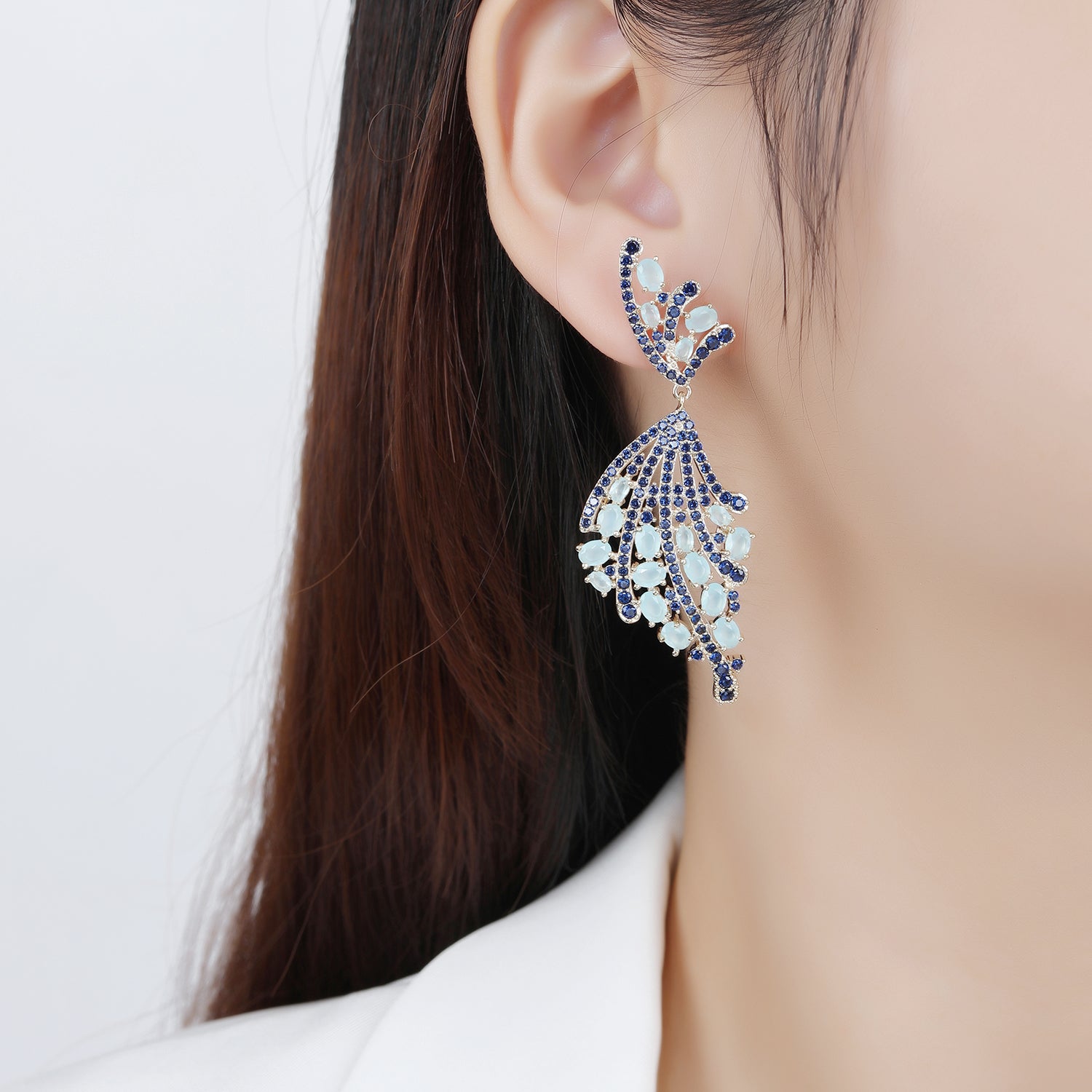 Elegant Cubic Zirconia Dangle Wedding Earrings for Women - Bridal Jewelry Gift for Bride, Party & Special Occasions