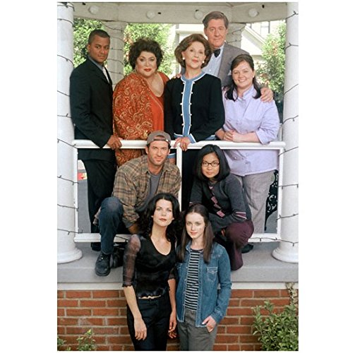 Gilmore Girls Cast Photo: Alexis Bledel as Rory, Lauren Graham as Lorelai & Full Family on Porch – 8x10 Perfect for Fans, Home Decor, and Gift Giving