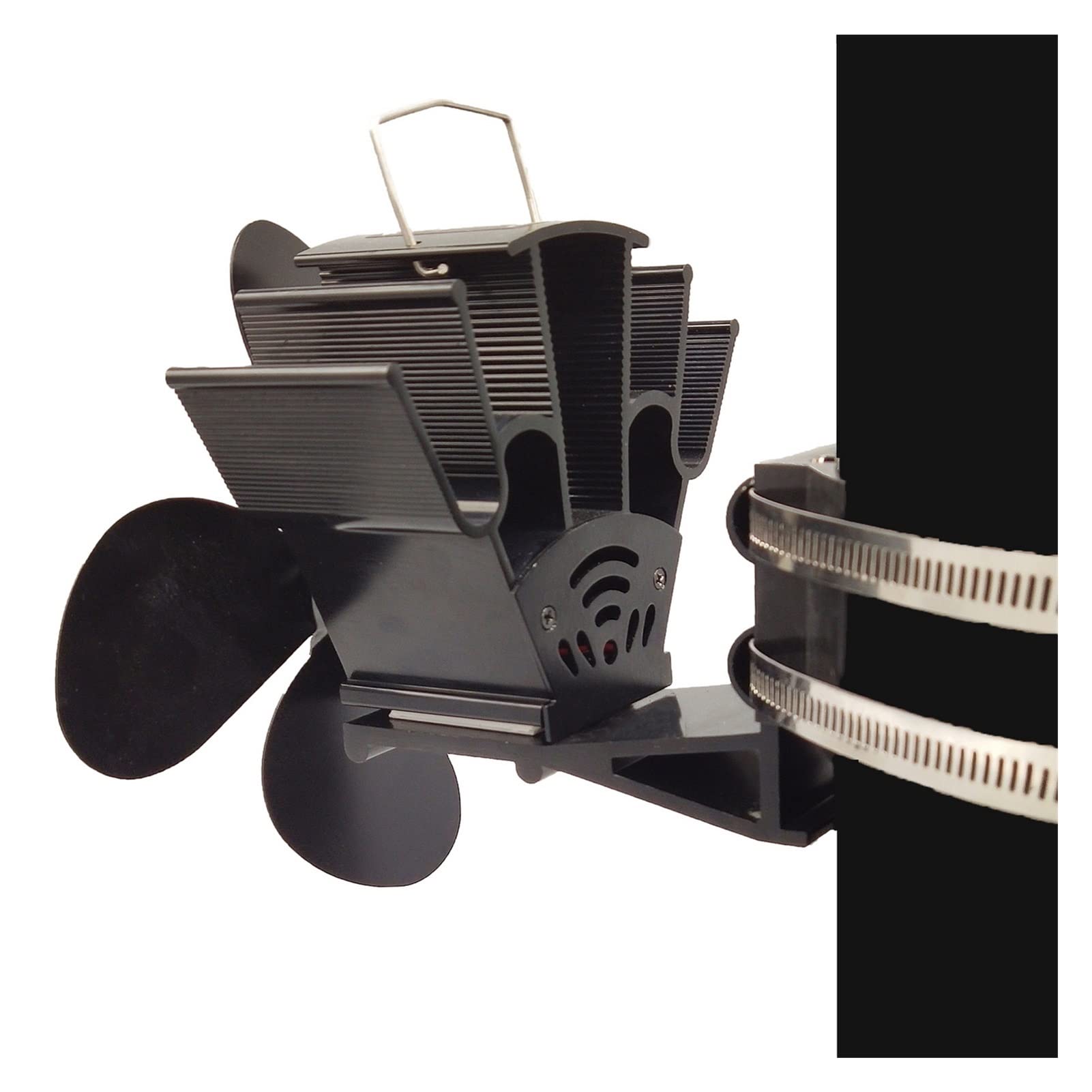 4-Blade Heat Powered Fireplace Fan - Quiet Eco-Friendly Stove Fan for Wood Burners & Log Stoves - Perfect for Home Heating & Energy Efficiency