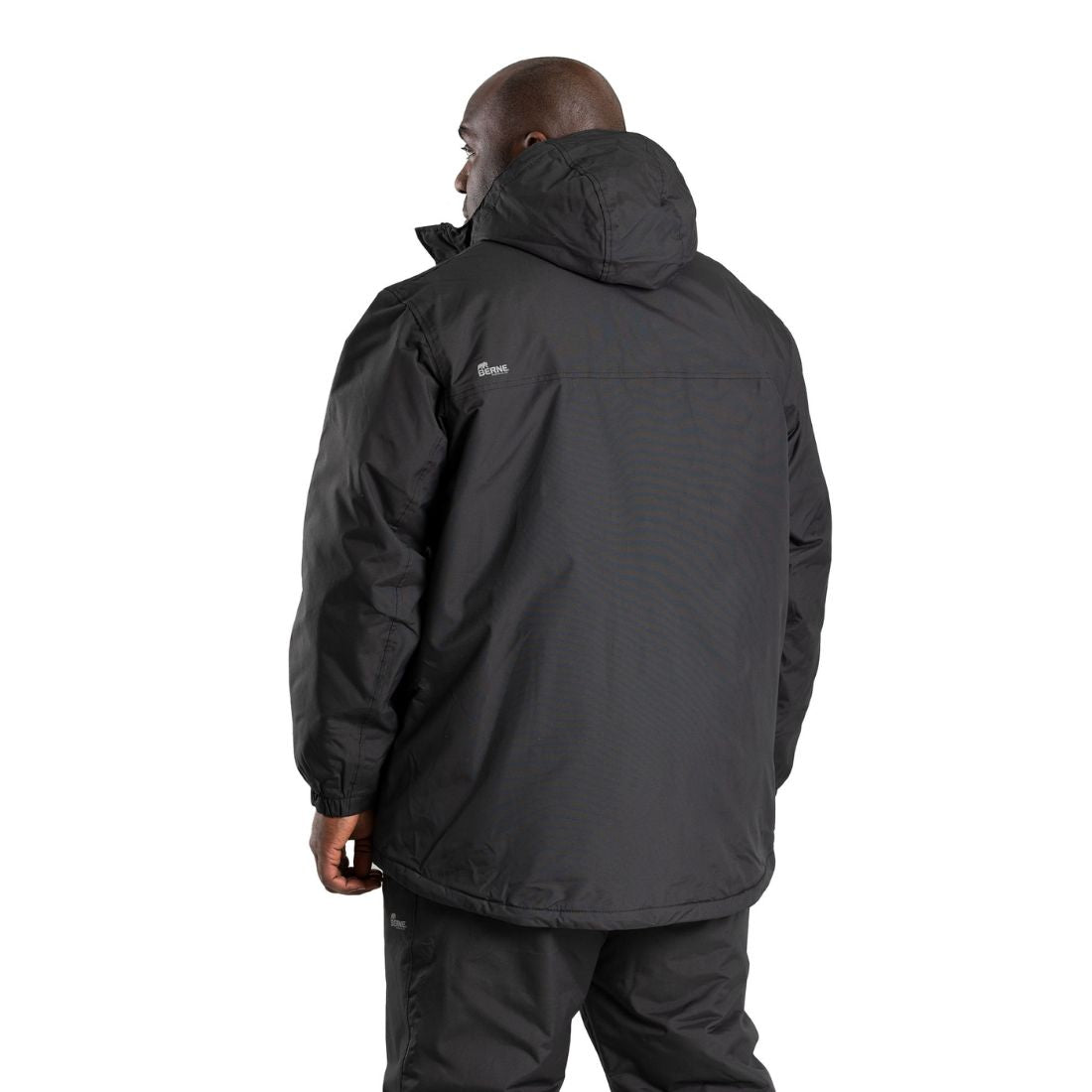 Berne Men's Coastline Waterproof Insulated Storm Jacket RJ27 - Water Resistant Winter Jacket for Hiking, Camping & Outdoor Activities (Black)