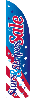 Stars & Stripes Sidewalk Feather Flag Banner - Outdoor Advertising & Patriotic Decor for Sales, Events, and Storefronts