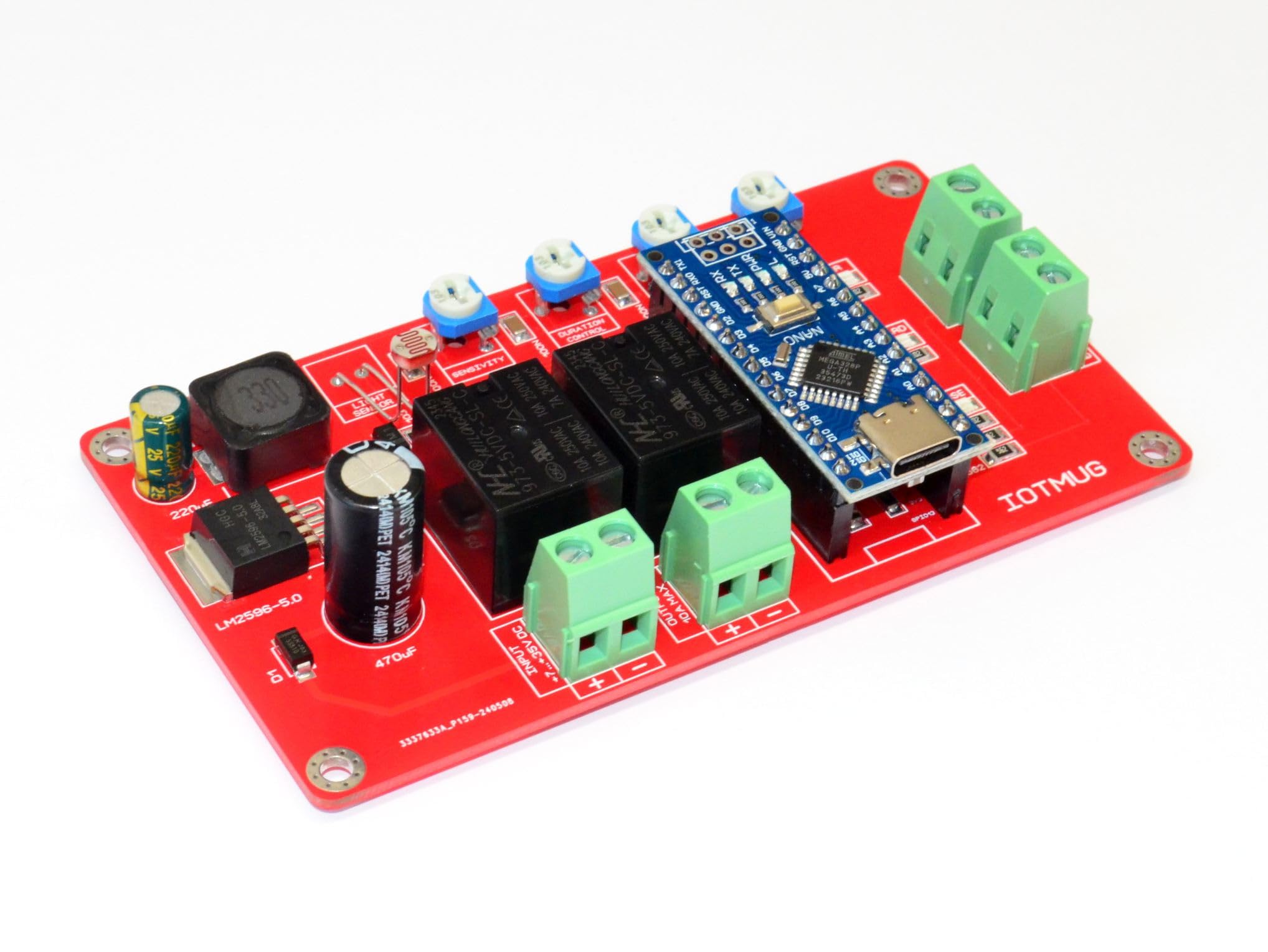 Automatic Chicken Coop Door Opener with Light Sensor - 12-35V 2A Reverse Polarity Controller for Linear Actuator | Sunrise/Sunset & Dusk to Dawn Automation | Perfect for Poultry Farm, Backyard Coops, and Automatic Gate Systems
