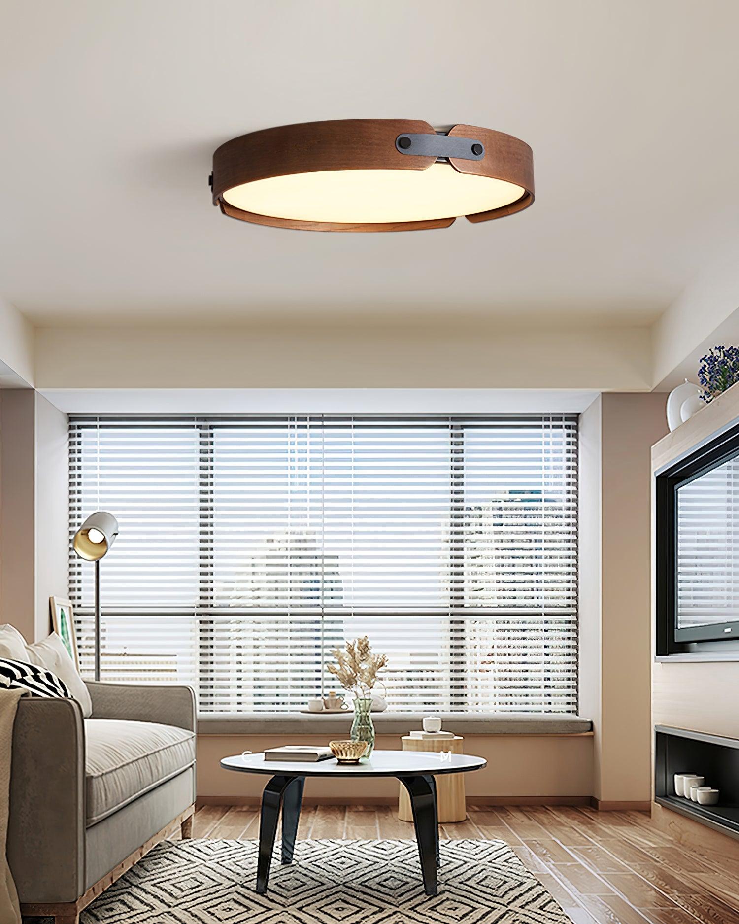 Aiwen Modern Wood Ceiling Light Fixture - Handcrafted Wooden Pendant Light for Living Room, Bedroom, Kitchen & Dining Room - Warm Ambient Lighting for Home Decor