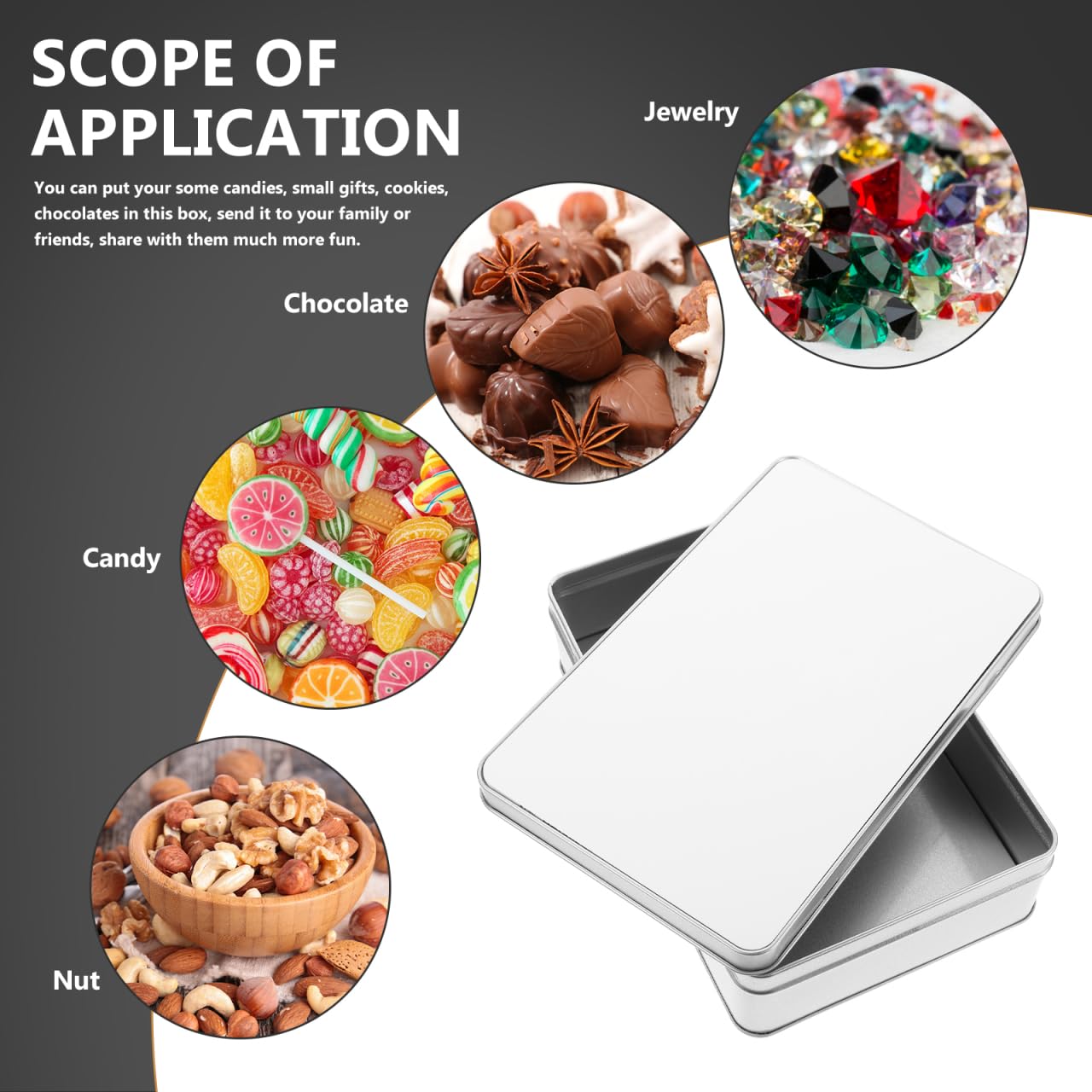 Sublimation Tin Box with Lid - Candy & Cake Storage Container for Home & Office