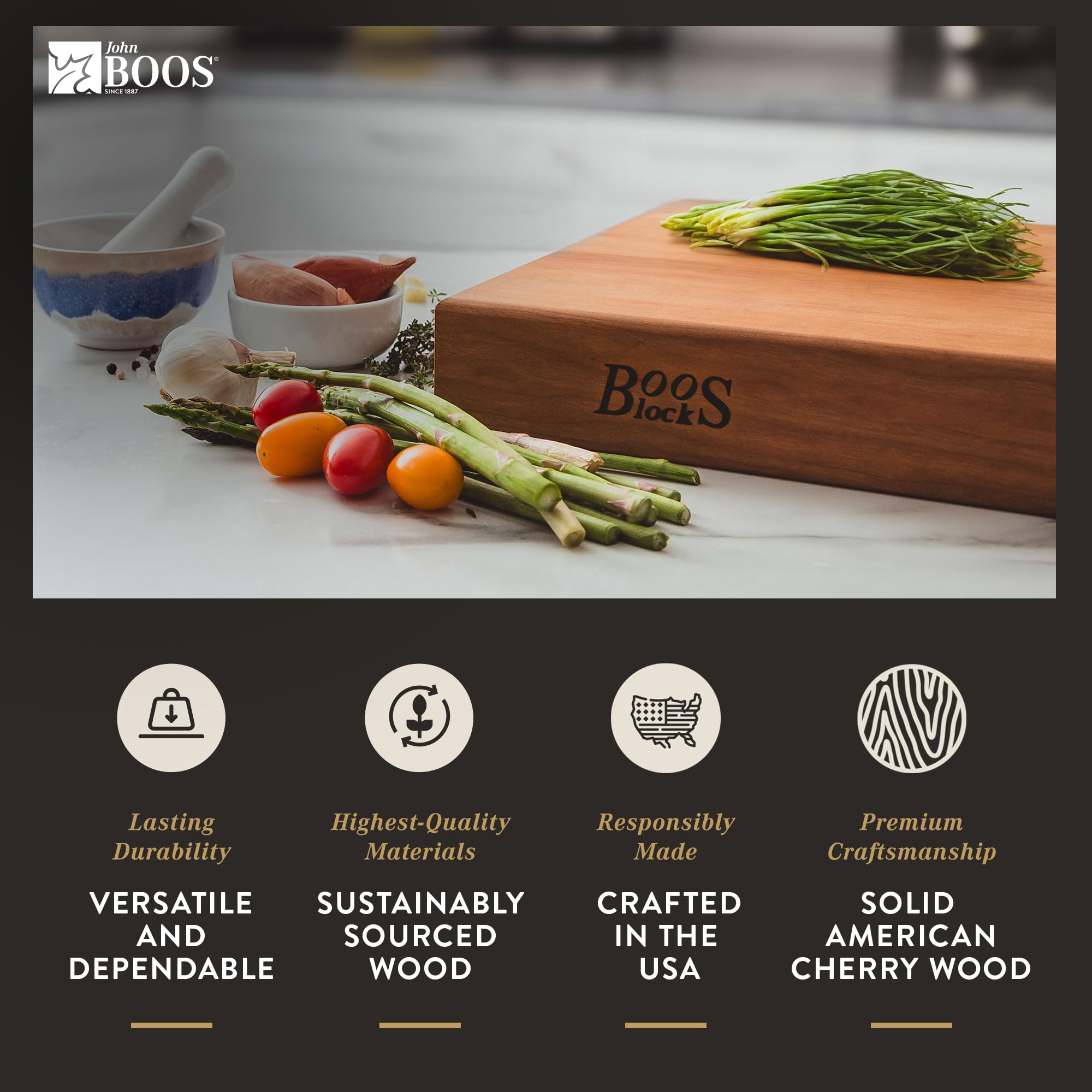 John Boos Block RA-Board Large Reversible Wood Cutting Board 18