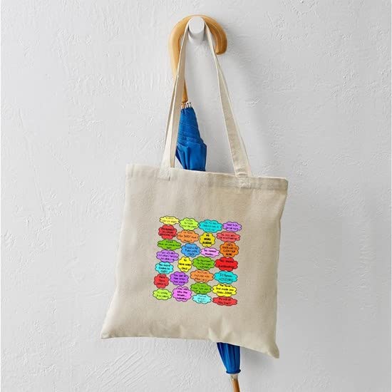RN Pillow Tote Bag - Natural Canvas Reusable Shopping Tote for Nurses - Perfect for Work, Groceries & Everyday Use