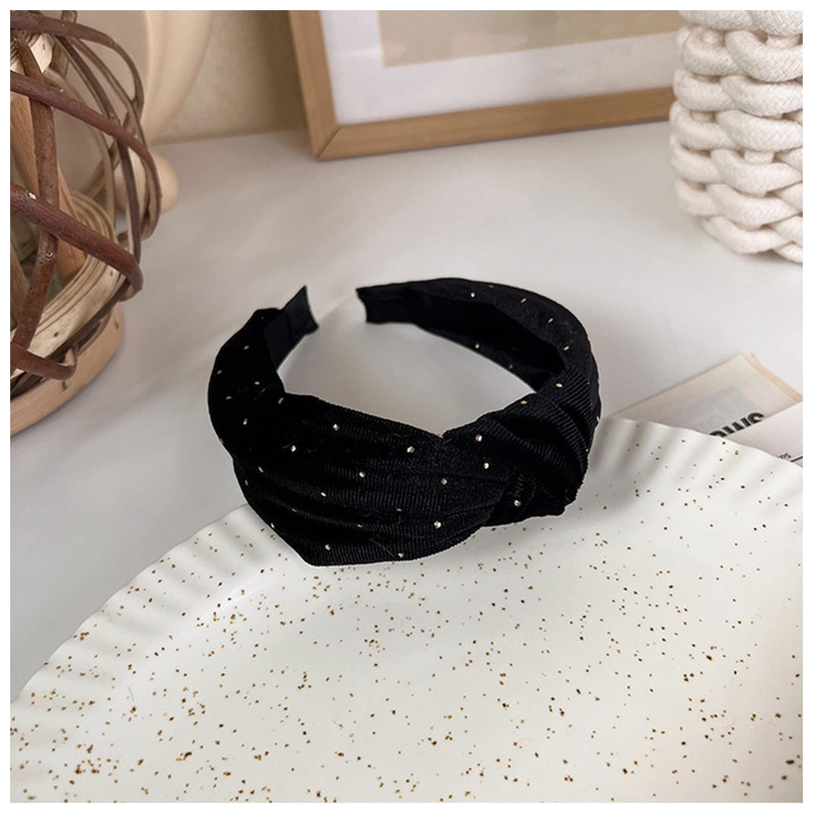 Fashionable Korean Rhinestone Headbands for Women - Velvet Pearl Hair Accessories with Braid Design for Daily Wear, Makeup, Workout & Special Occasions