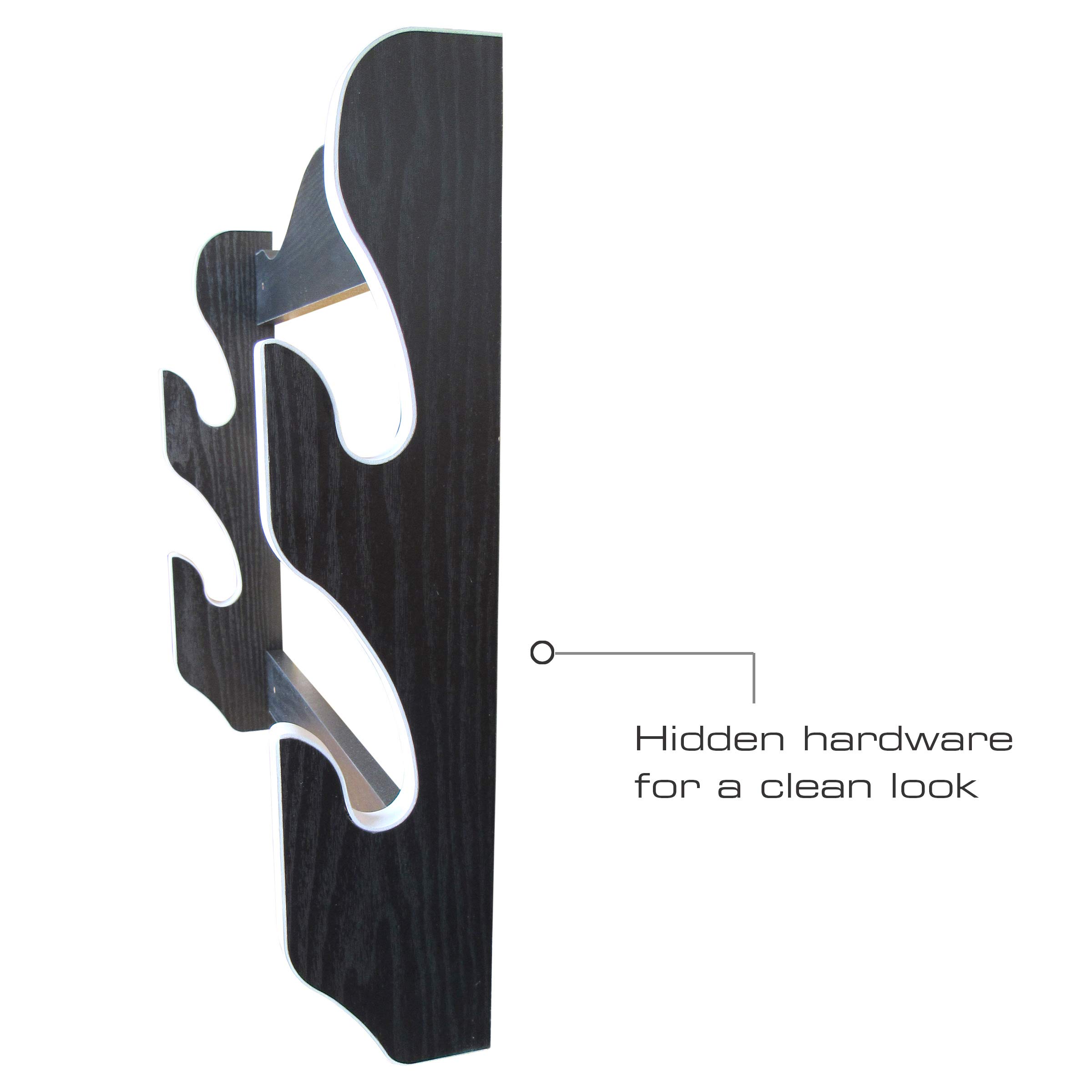 Rush Creek Creations Black Wall Mount Katana Sword Display Rack - Easy Assembly for Martial Arts & Samurai Sword Collection | Perfect for Dojo, Home Decor, and Weapon Storage