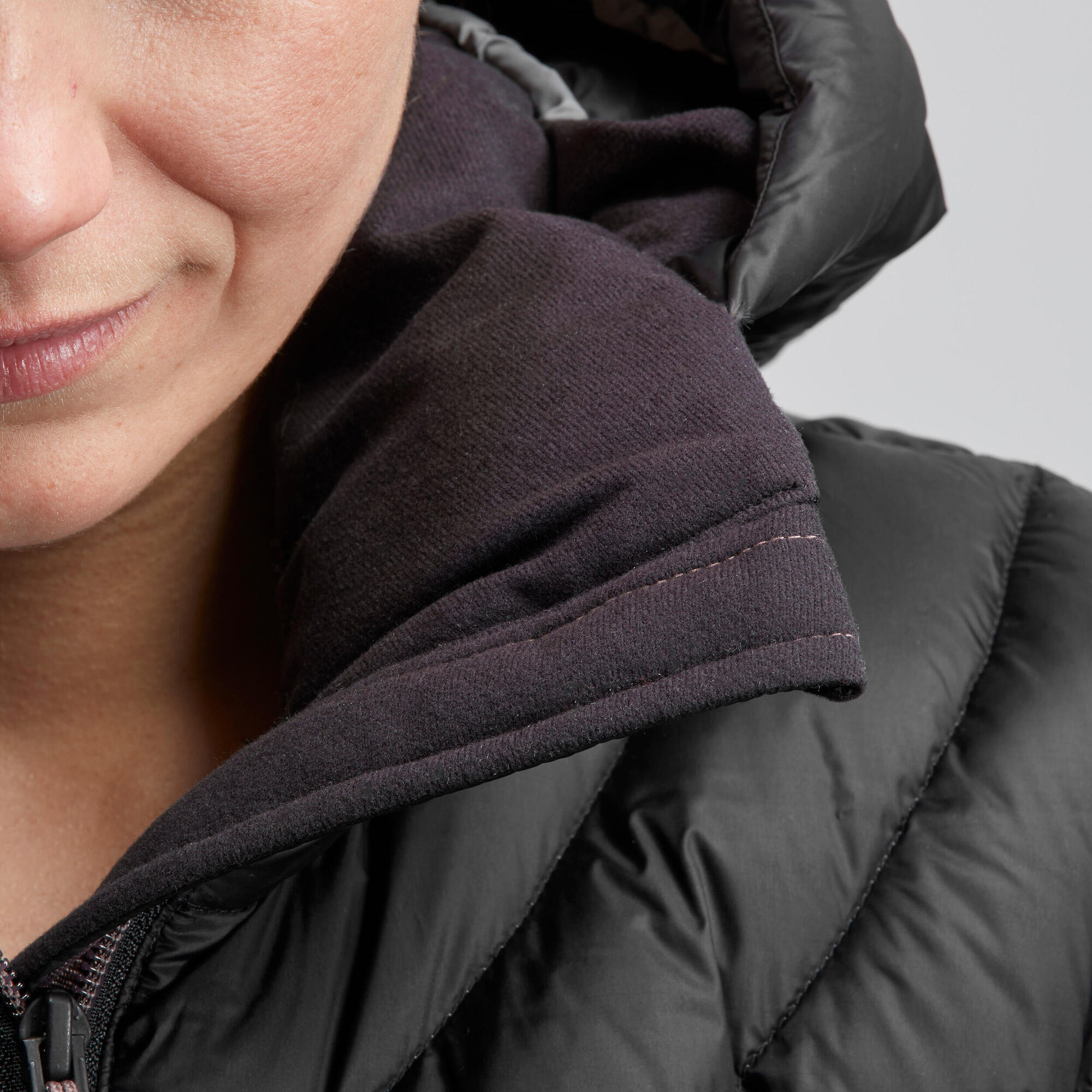 Forclaz Women's MT500 Hooded Down Puffer Jacket - Lightweight Winter Coat, Waterproof Windproof Insulated Jacket for Hiking, Skiing & Outdoor Activities
