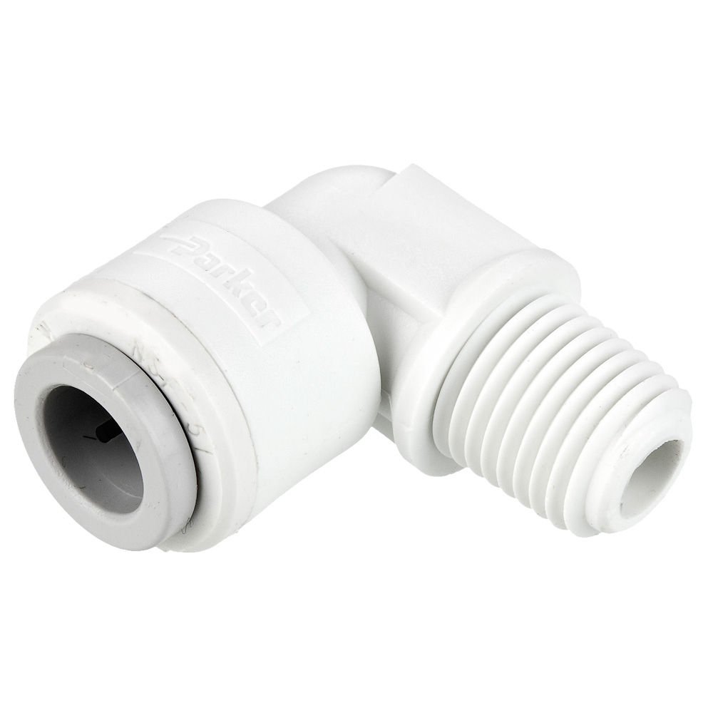 Parker PP4ME6-pk10 True Seal Push-to-Connect Plastic Fitting - FDA Compliant Polypropylene Tube to Pipe Connector, 1/4