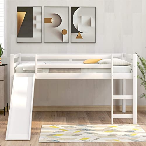 White Loft Bed