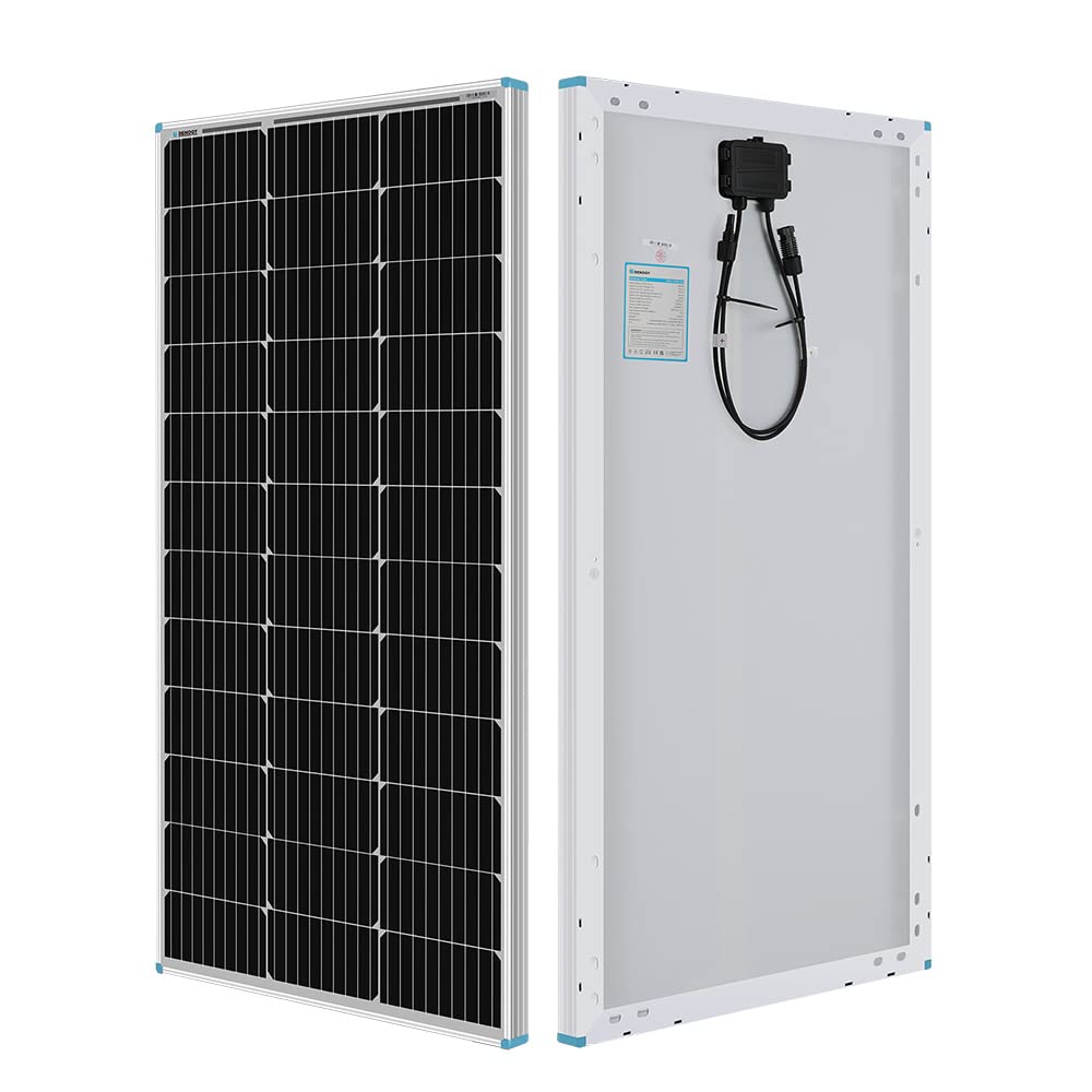 Renogy 100W 12V Monocrystalline Solar Panel with 30A PWM Charge Controller Kit | Off-Grid Solar Power System for RV, Boat, Cabin & Home Use