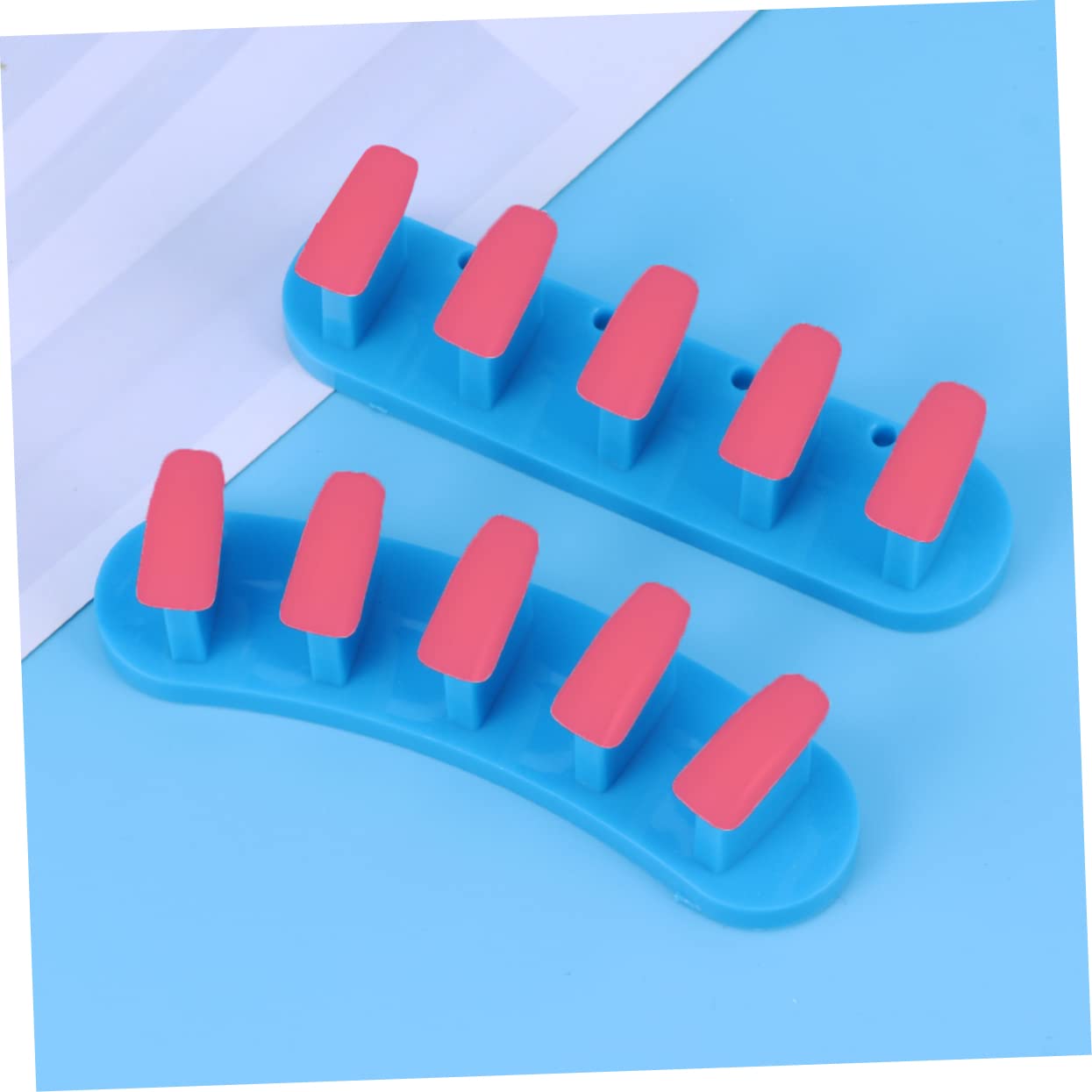 FRCOLOR Nail Stand Display - 3-Piece Plastic Nail Tip Training Rack Set for Nail Art Practice & Salon Display | Perfect for Nail Technicians, Students & DIY Manicures at Home