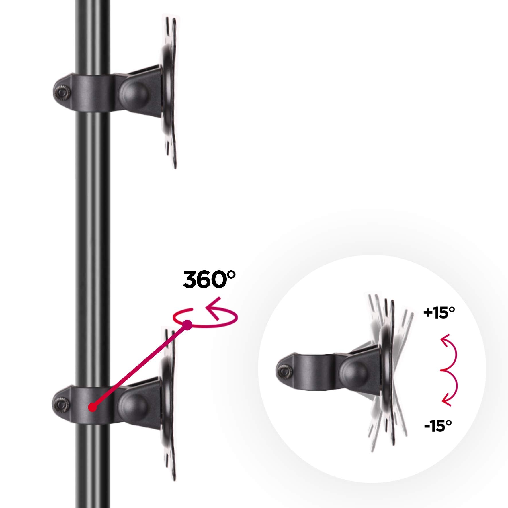 Duronic DM15D2V2 Dual Monitor Stand for 13-32