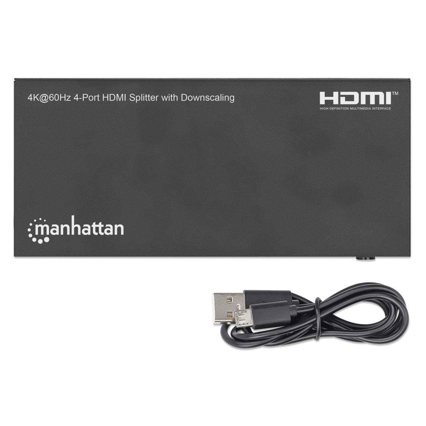 4K@60Hz 4 Port HDMI Splitter with Downscaling - Premium 4K HDMI Switch for Multiple Displays | Perfect for Home Theater, Gaming & Conference Room Setup