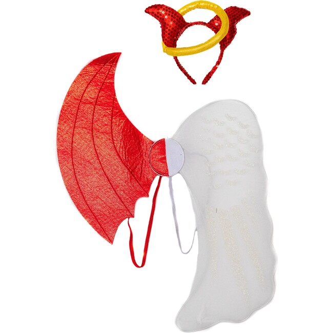 Angel & Devil Costume Set for Women - Premium Role Play Dress Up Outfit for Halloween, Cosplay, and Themed Parties