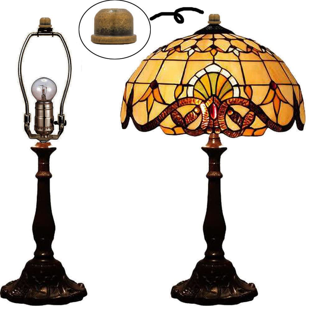 8Pcs Solid Bronze Lamp Finials - 1/2 Inch Knob Lamp Accessories with 1/4-27 Thread for Lamp Shade Holder Harp - Perfect for Bedroom, Living Room & Office Lighting Decor