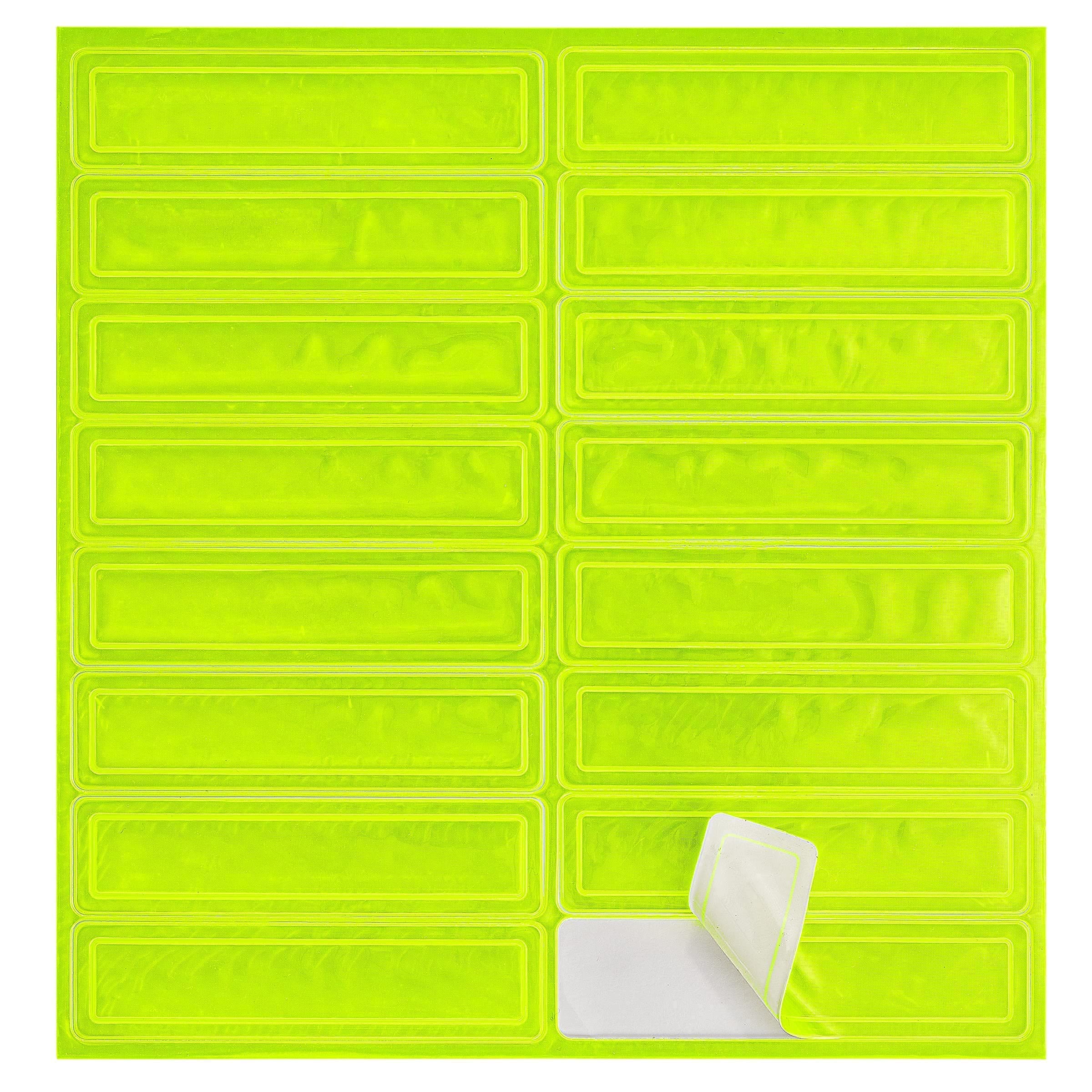 Reflective Hard Hat Stickers - 16 Pack, High Visibility Glow in the Dark Safety Decals with Strong Adhesive for Construction, Mining & Industrial Work (Men & Women)