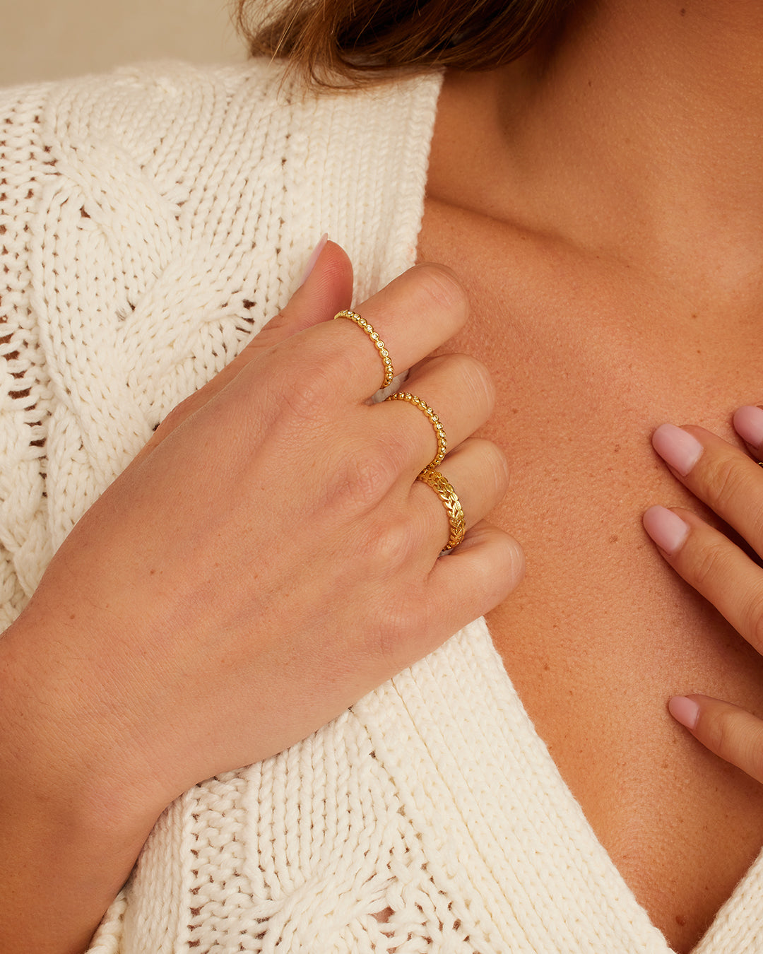 Mini Stackable Ring Set for Women - Dainty Gold & Silver Adjustable Rings for Layering - Perfect for Everyday Wear, Gifts & Special Occasions