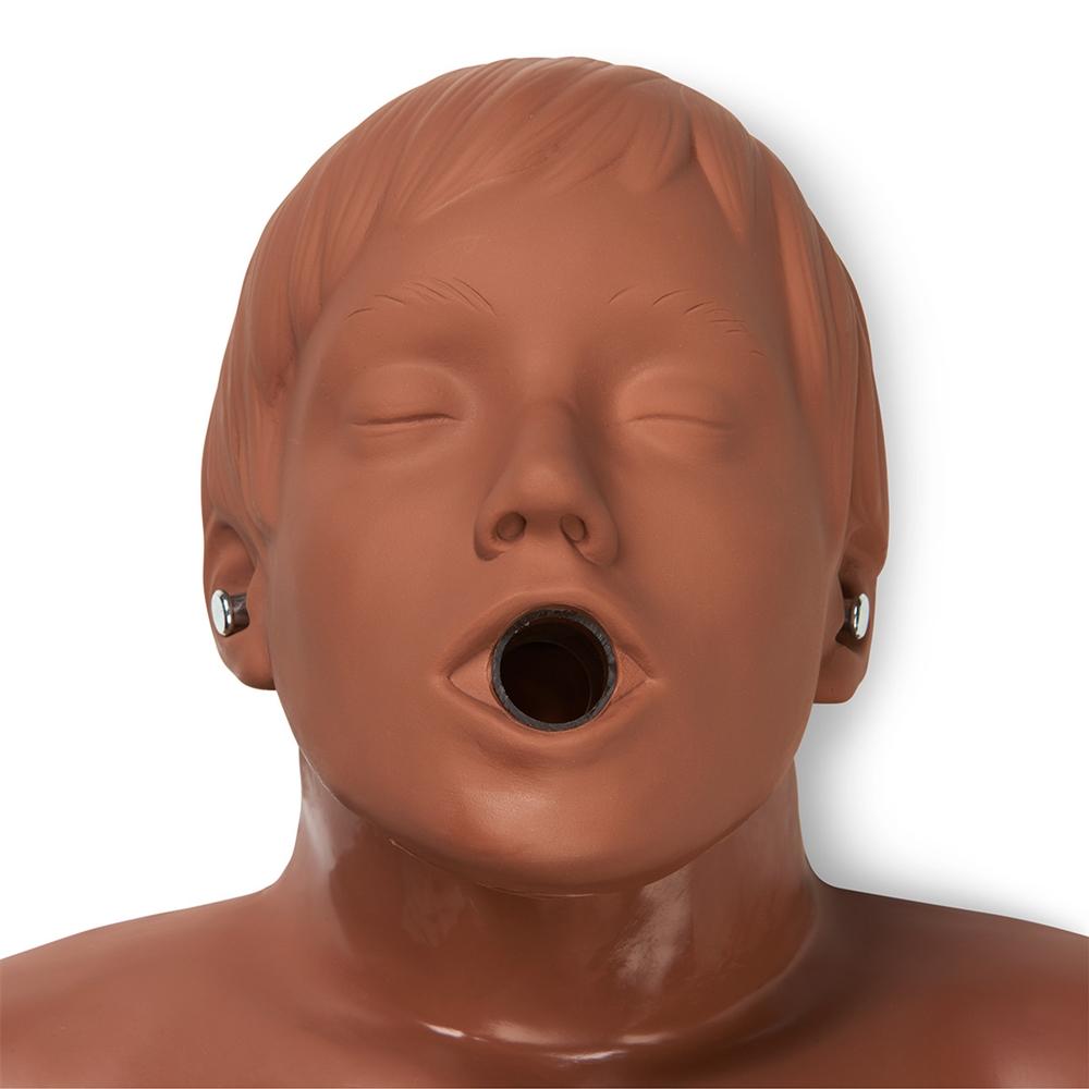Econo VTA CPR Training Manikin - Dark Skin Tone for Realistic First Aid & Emergency Response Practice | Perfect for CPR Classes, Medical Training & Home Safety
