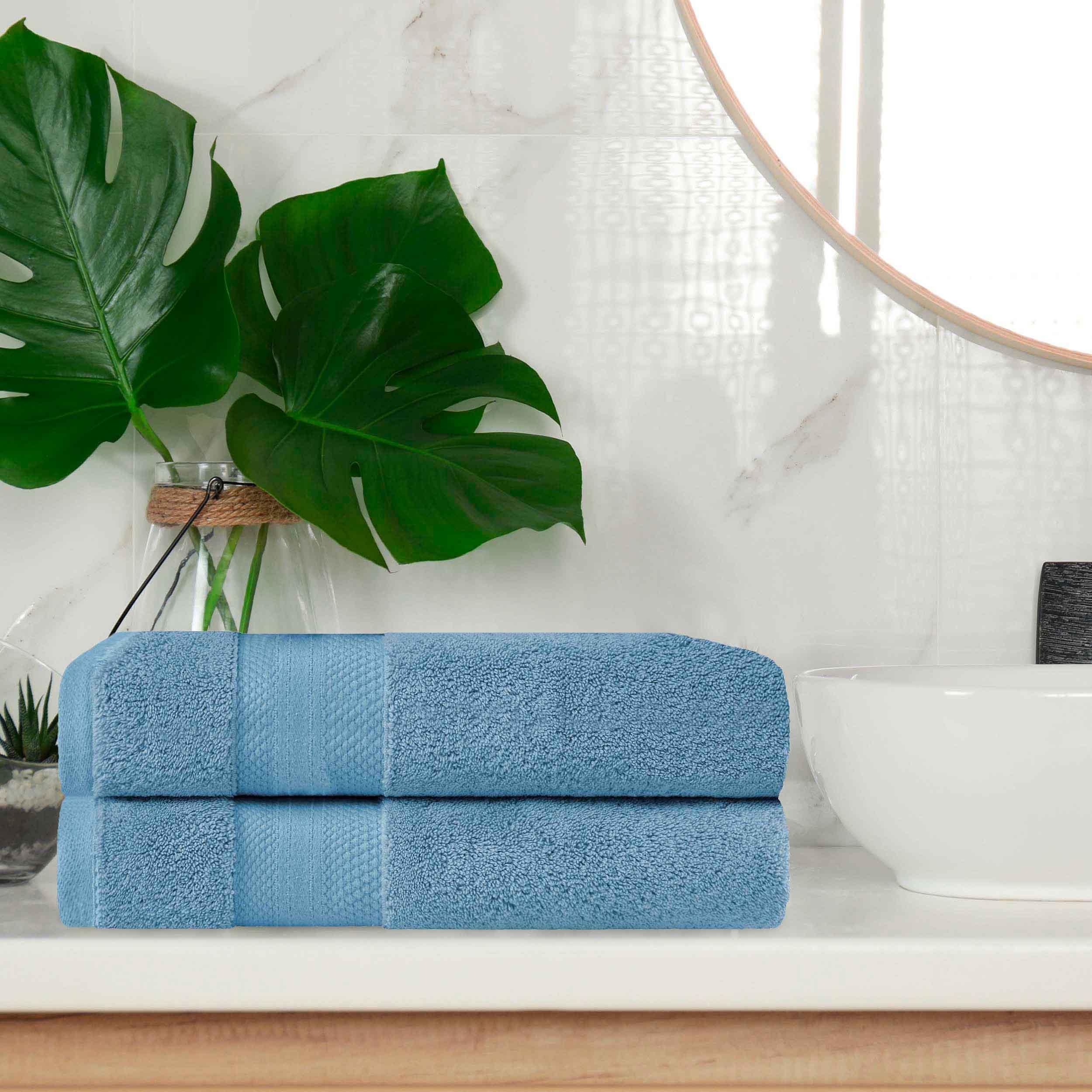 Premium 2-Piece Turkish Cotton Bath Towel Set - Ultra Soft, Highly Absorbent & Quick-Drying - Perfect for Spa, Bathroom & Luxury Home Use