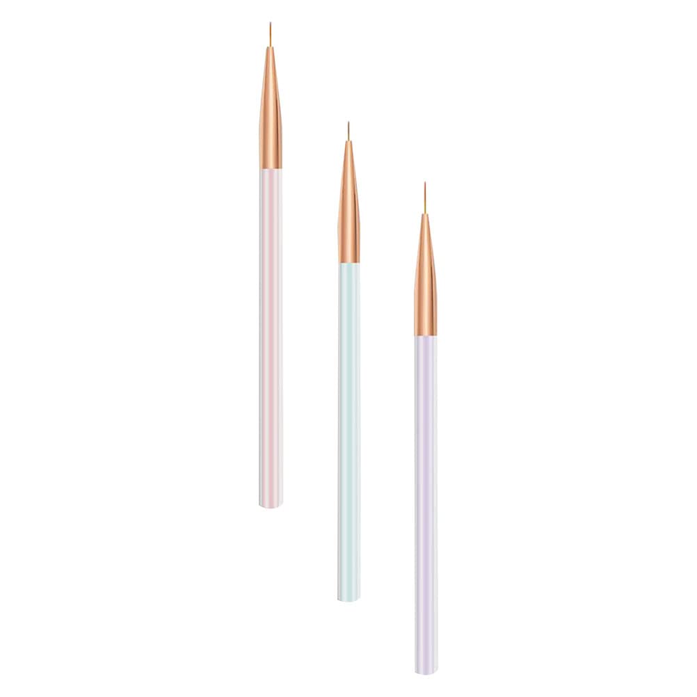 FOMIYES 3-Piece Professional Nail Art Pen Set - Multifunctional Manicure Carving & Painting Brushes for Salon & Home DIY Nail Designs