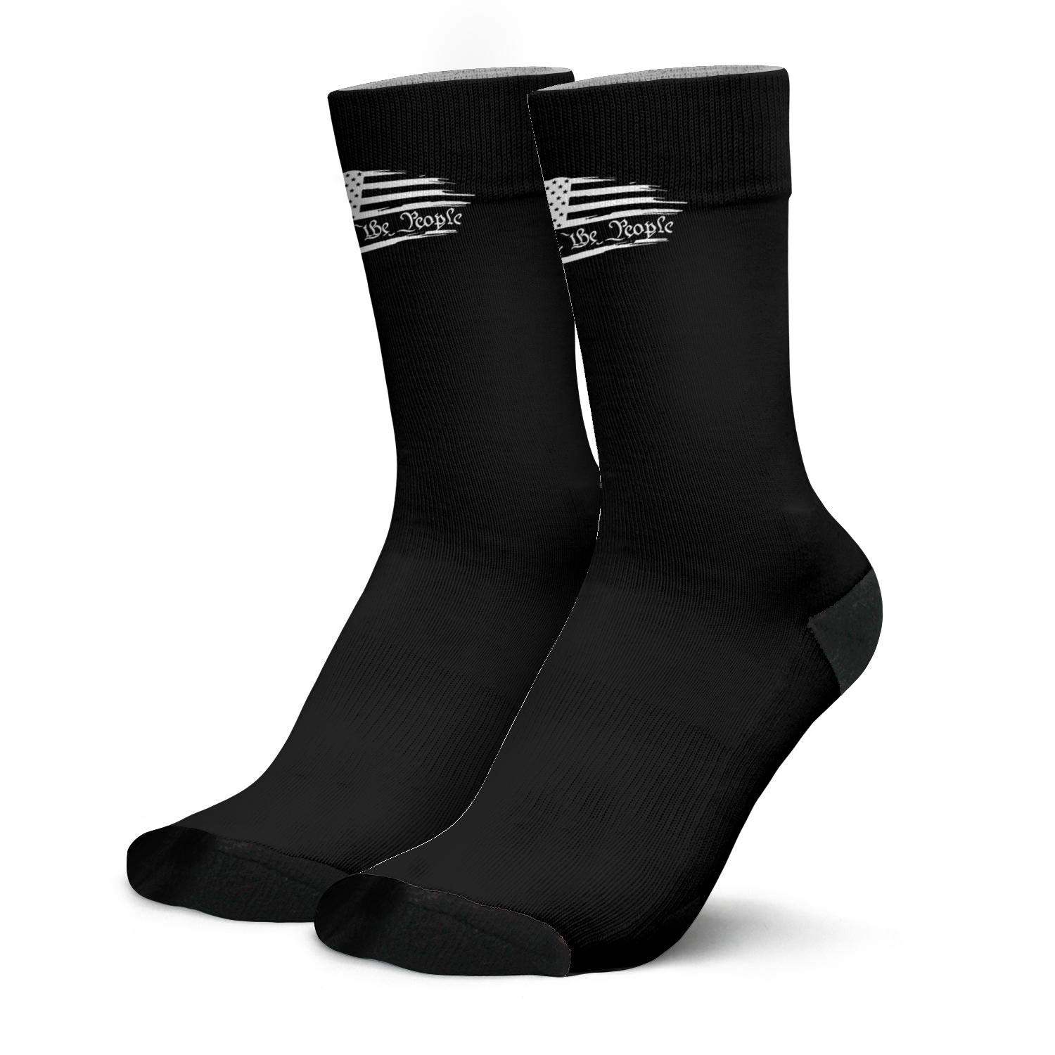 Trendy Colorful Crazy Athletic Crew Socks for Men & Boys - Comfortable Dress Socks in Black - Perfect for Sports, Gifts & Everyday Wear