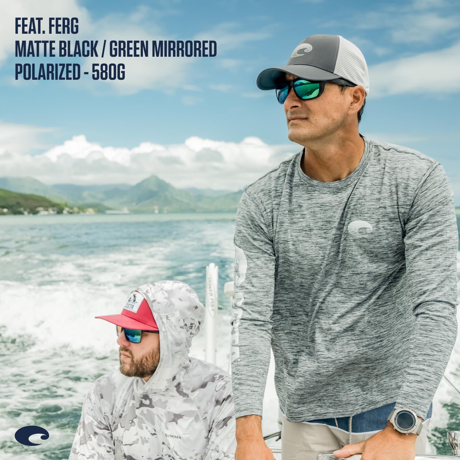 Costa Del Mar Men's Ferg Square Polarized Sunglasses - UV Protection, Durable Frame - Perfect for Fishing, Driving & Outdoor Activities