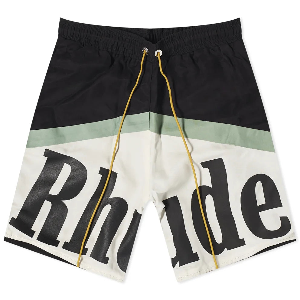Rhude Logo Drawstring Shorts for Men - Stylish & Comfortable Casual Wear for Summer, Gym, and Street Fashion