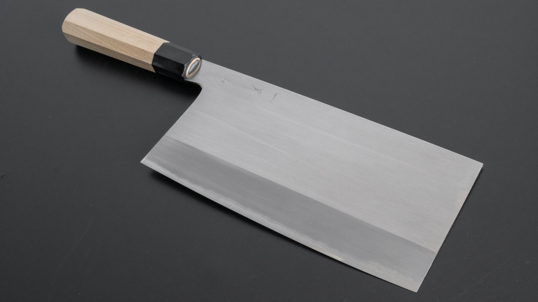 Hitohira Togashi White #1 Stainless Clad Migaki Chinese Cleaver 220mm - Professional Japanese Chef Knife with Ho Wood Handle (#6) - Perfect for Slicing, Dicing & Chopping Vegetables, Meat & Herbs in Asian Cuisine