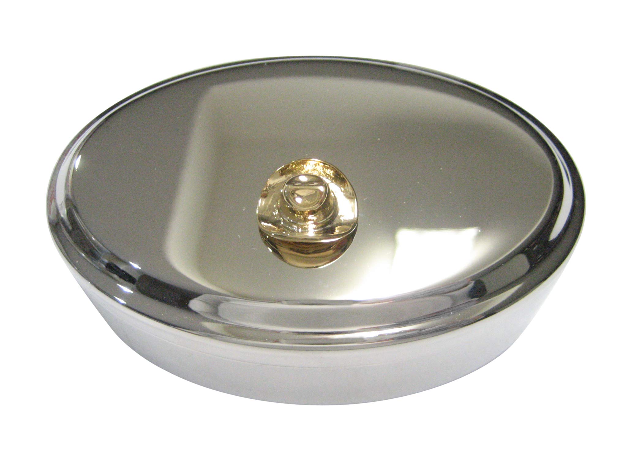 Western Cowboy Hat Jewelry Box - Gold Toned Oval Trinket Box for Rings, Necklaces & Keepsakes | Perfect for Cowboy Themed Decor, Gift Giving & Western Style Home Accessories