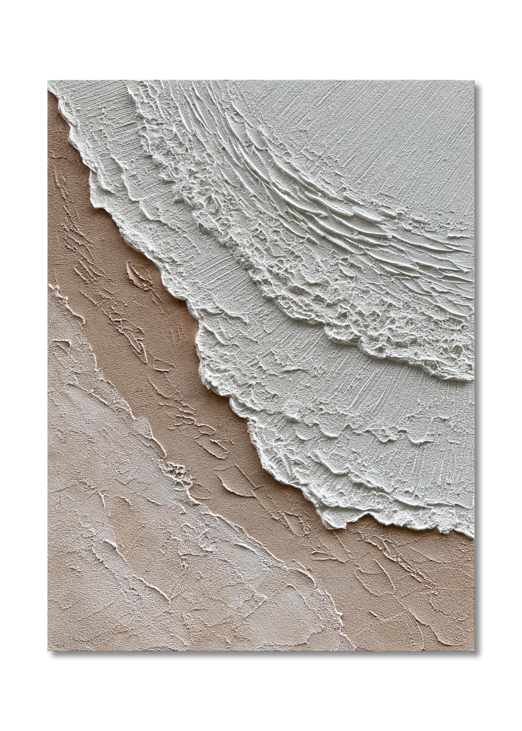 45x30 Inch Hand Painted Beach Ocean Wave Landscape Oil Painting - Modern Abstract Canvas Wall Art for Living Room, Bedroom & Office Decor - NANKAI Art
