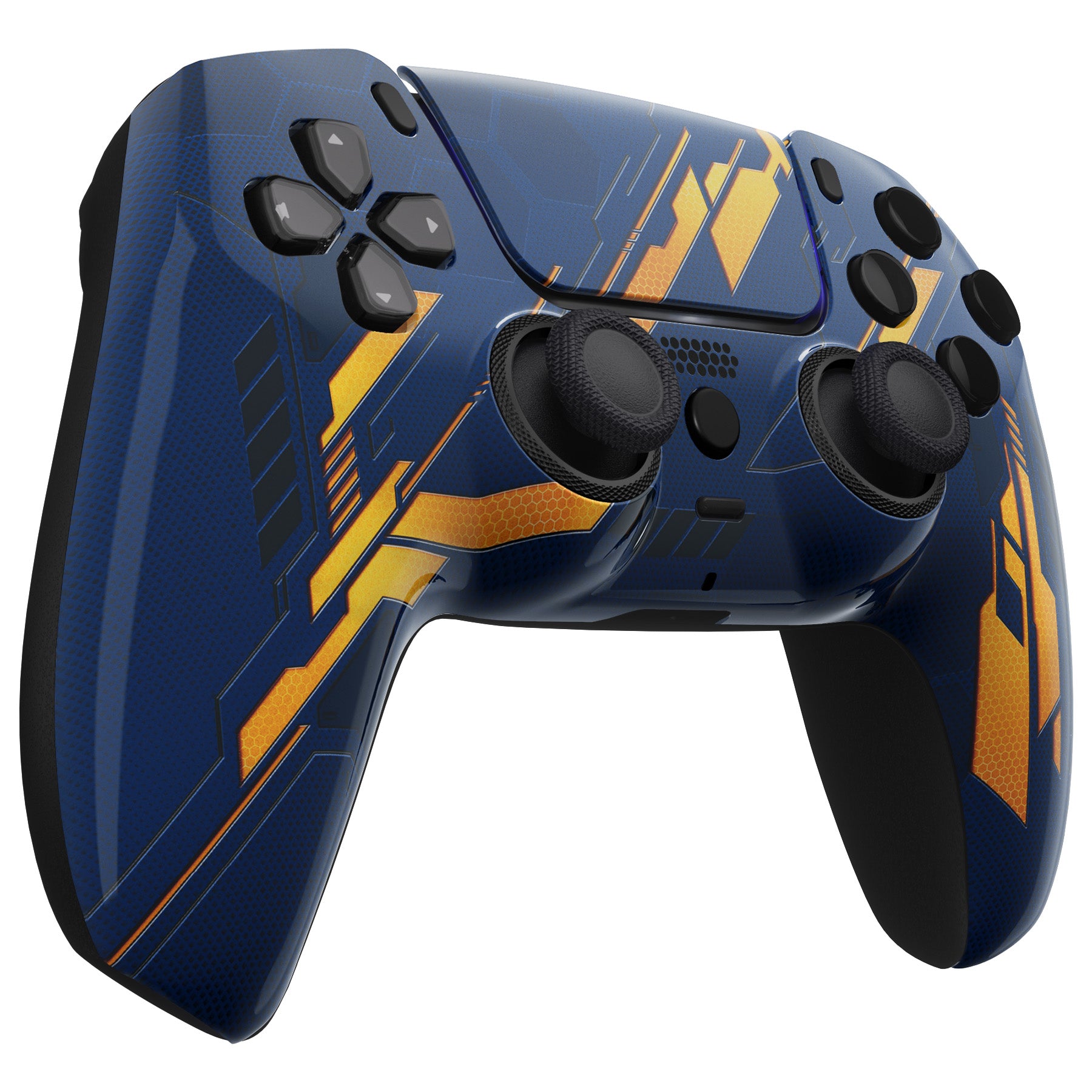 ExtremeRate LUNA Redesigned Glow in Dark Orange Front Shell with Touchpad - Compatible with PS5 Controller BDM 010/020/030/040/050 - Custom Gaming Shell for Enhanced PS5 Controller Aesthetics & Night Play