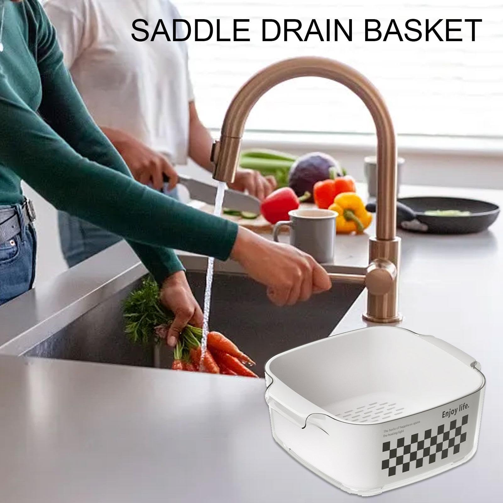 Salad Spinner Replacement - Vegetable Washing Basket & Fruit Strainer Bowl - Multipurpose Kitchen Tool for Washing, Draining, and Straining Fruits & Vegetables (Medium Square) - Perfect for Meal Prep, Healthy Eating, and Salad Making