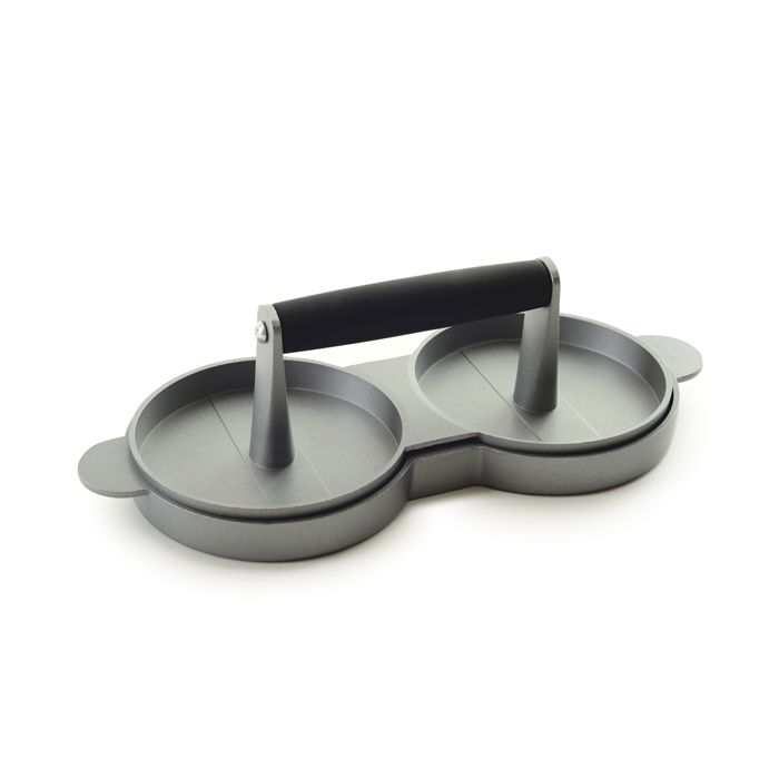 Norpro Double Burger Press - Heavy Duty Stainless Steel Patty Maker for Perfect Homemade Burgers - Ideal for BBQ, Grilling, and Backyard Cookouts