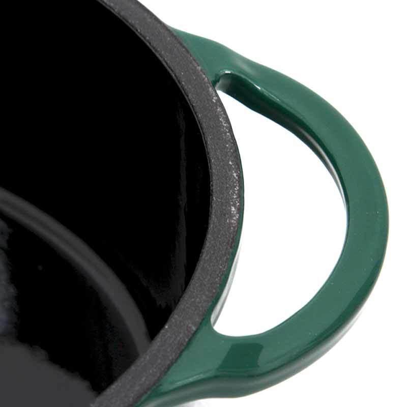 Big Green Egg 5.2L Enameled Oval Dutch Oven - Perfect for 2XL/XL/Large Egg Models (117670) | Ideal for Outdoor Cooking, Camping & BBQ Grilling