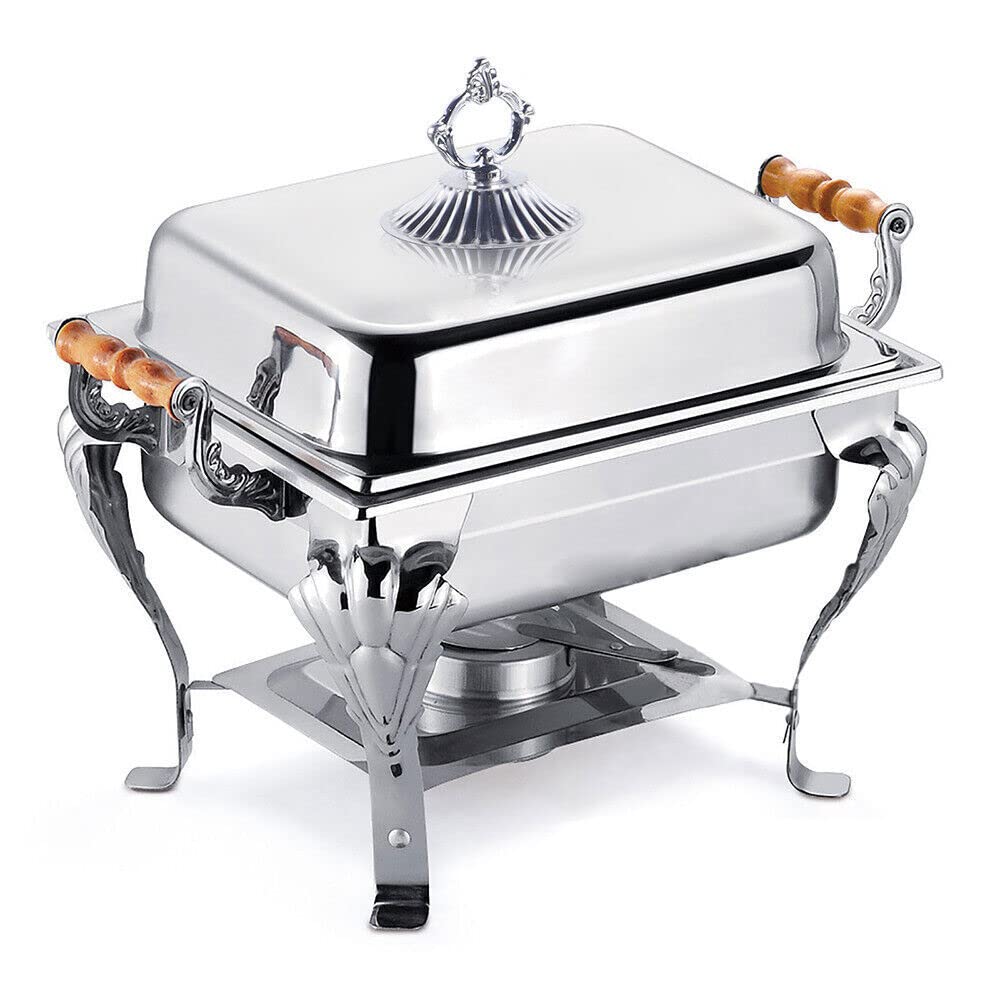 Premium Stainless Steel Buffet Chafing Dish Set - Square Food Warmer with Chafer for Catering, Restaurants, Parties & Home Use | Durable & Elegant Buffet Serving Solution