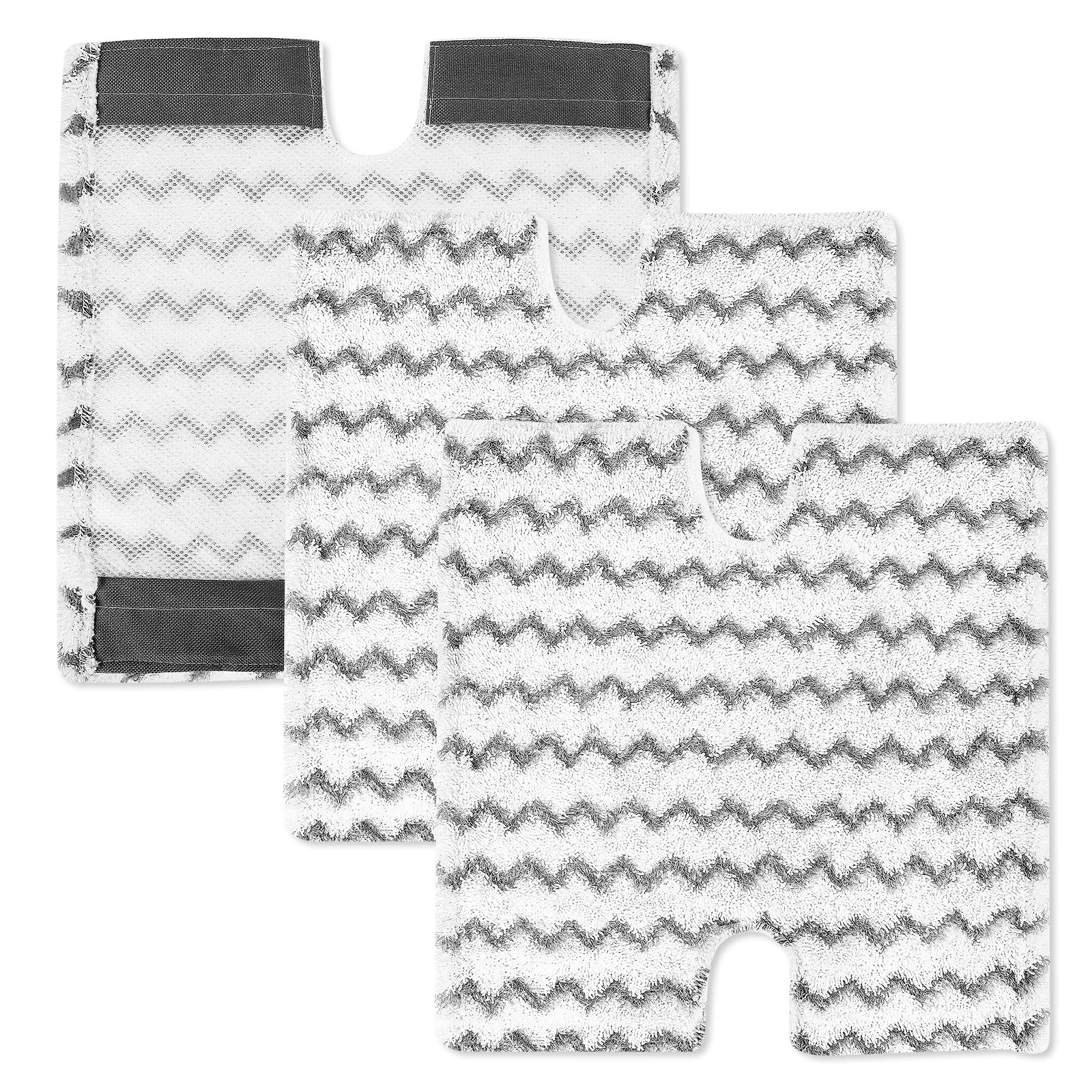 KEEPOW Washable Steam Mop Pads for Shark Genius Lift-Away S3973D S6002 S5003D S6001 S6003 S5001 S5002 S3973WM - 3 Pack Replacement Pads for Hard Floor Cleaning - Perfect for Tile, Laminate & Wood Floors