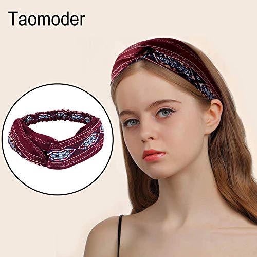 FAMEZA 10-Piece Boho Knotted Headbands for Women - Soft Fabric Hair Accessories in Multicolor - Perfect for Yoga, Beach, and Everyday Fashion