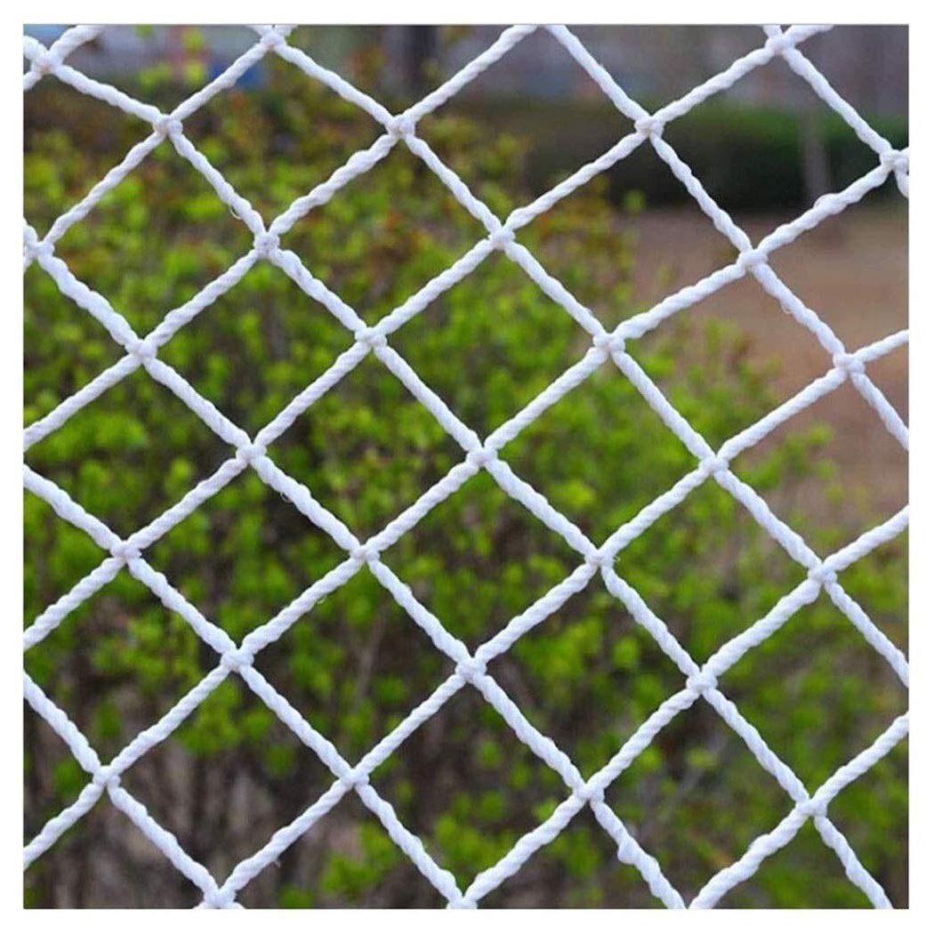 Child Safety Net for Stairs & Balcony - 6mm Thick, 5cm Mesh White Anti-Fall Protection Net - Perfect for Baby Proofing, Pet Safety, Garden Plant Support, and Cargo Securing