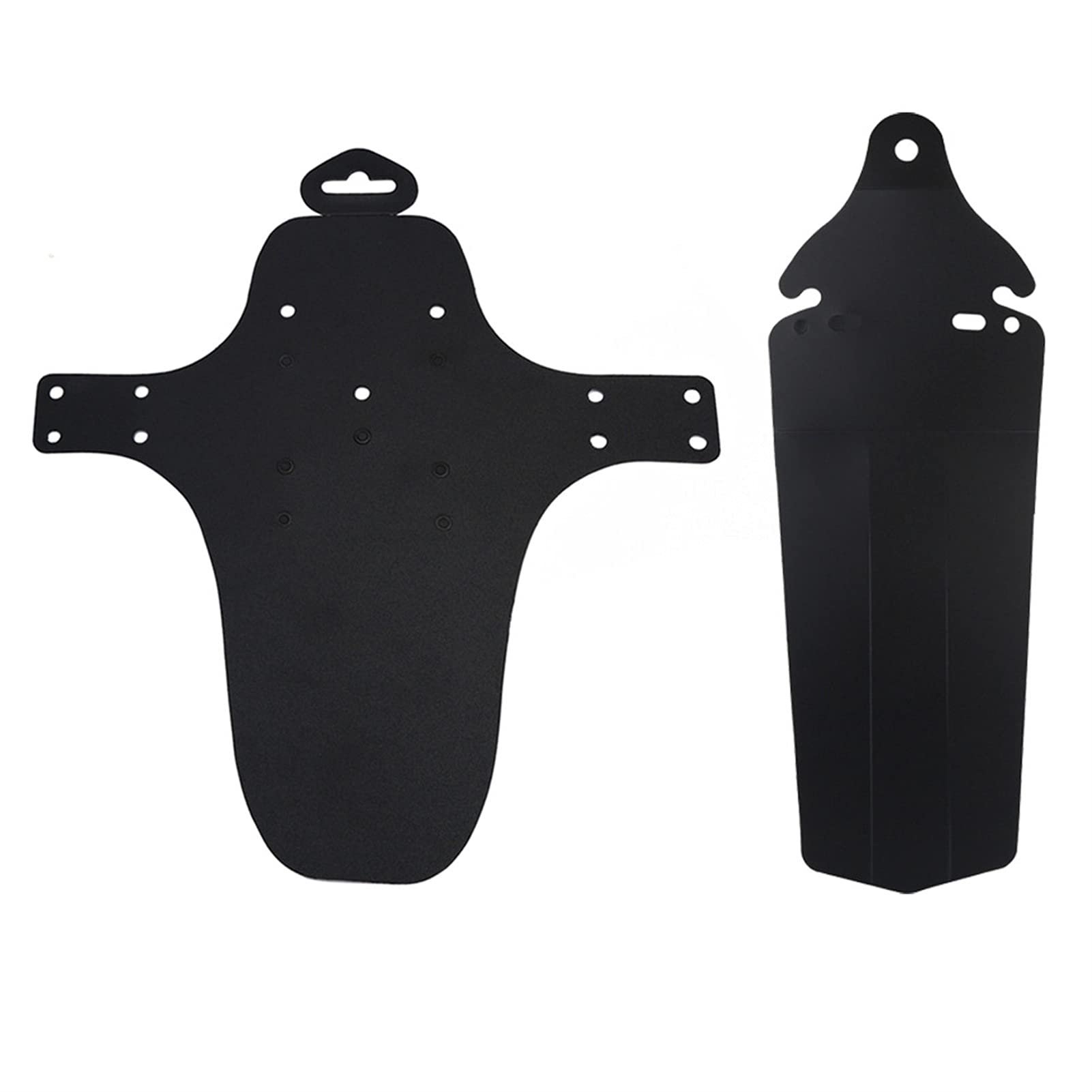 Zenglingliang Bike Mudguard Set - 2pcs Front & Rear Bicycle Fenders for Road & Mountain Bikes - Flexible Plastic MTB Mud Guards (Black) - Perfect for Wet Weather Cycling and Off-Road Adventures