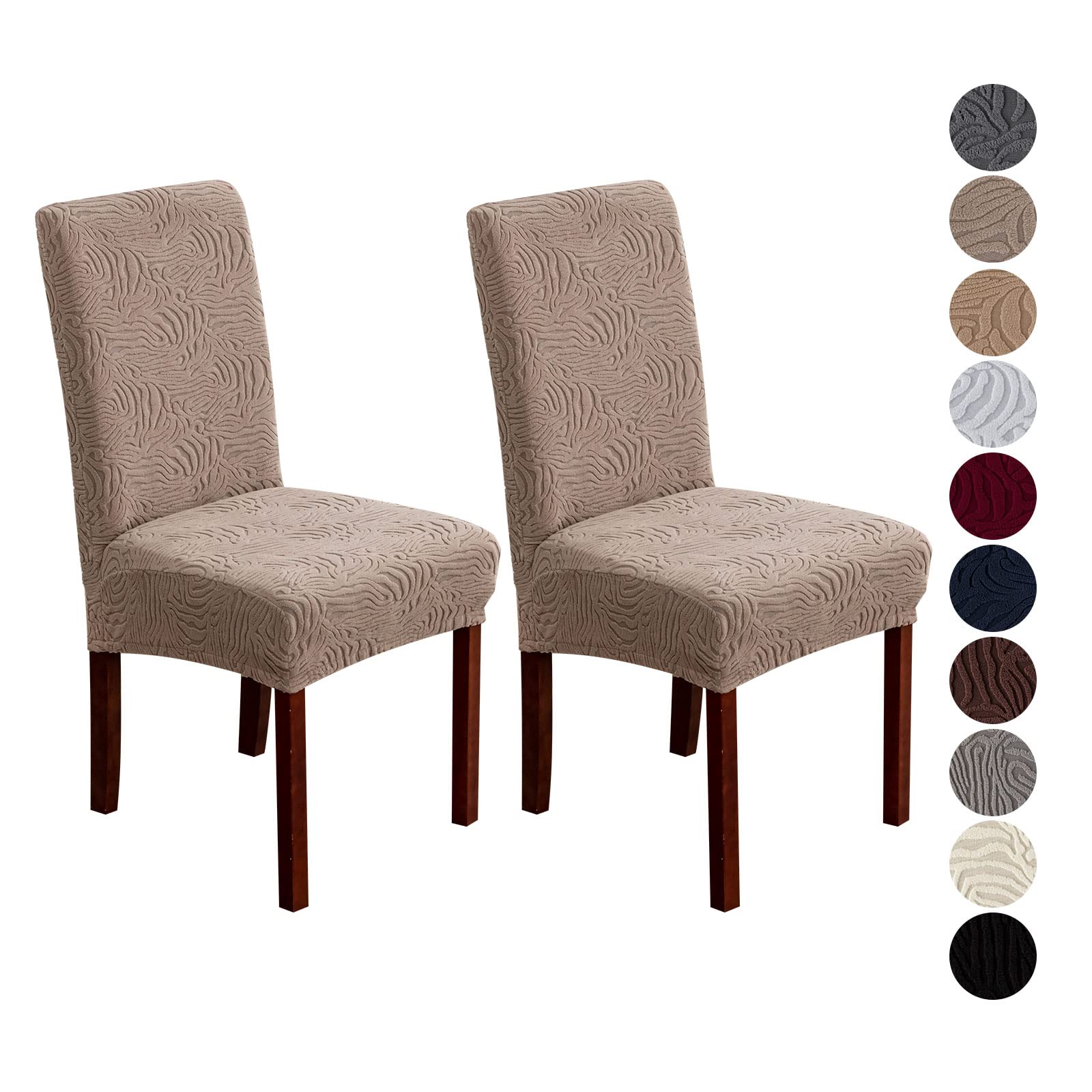Stretch Dining Chair Covers 2-Pack - Washable & Removable for Kitchen & Dining Room