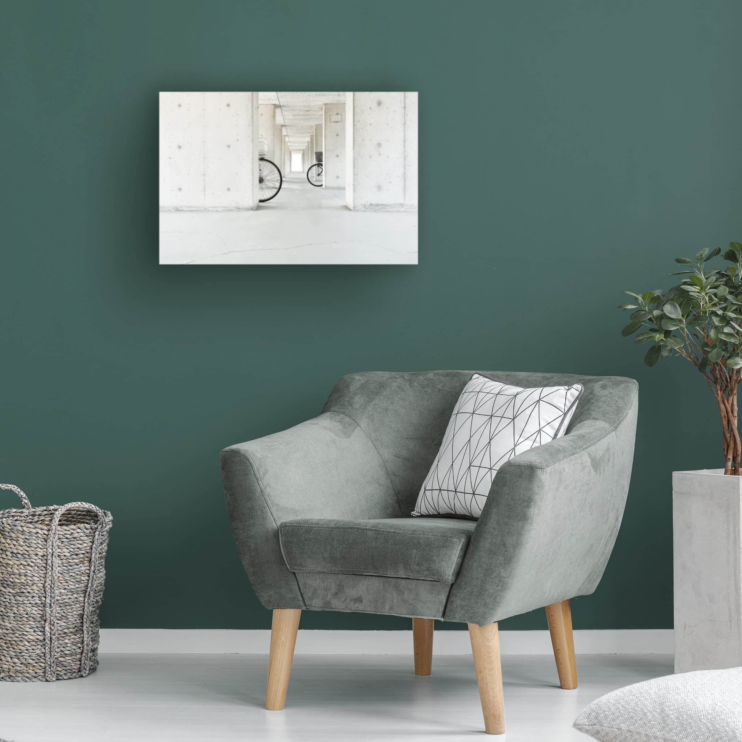Keisuke Ikeda White Basket Black Basket Canvas Wall Art Print - Modern Abstract Home Decor for Living Room, Bedroom & Office