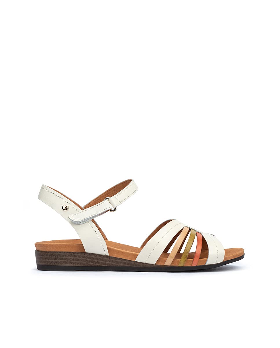 PIKOLINOS Women's Leather Flat Sandals - Comfortable Ibiza Style for Beach, Vacation & Summer Outfits