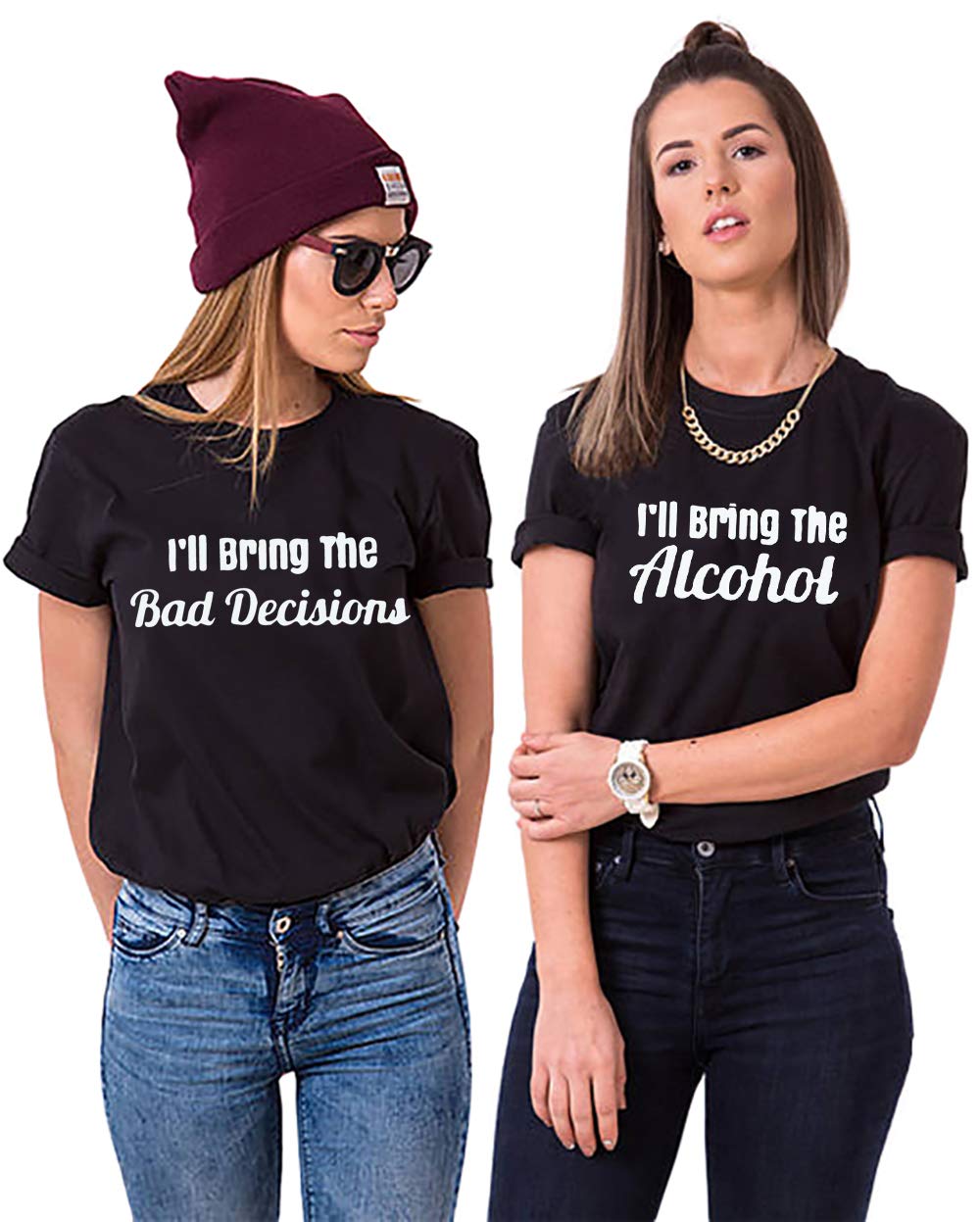 Best Friend Matching T-Shirts for Girls - Soul Couple BFF Graphic Tees (2-Pack) - Cute Outfits for Twin Day, Sleepovers & Friendship Photos